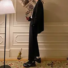 スラックス メンズ ストレート アンクル丈 落ち感 ルーズ きれいめ カジュアル アメリカンスタイル ストリート 「junmanner」