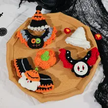 猫と犬のハロウィンニットネックストラップコスチューム【エプロン付き・南瓜帽子・面白いデザイン】