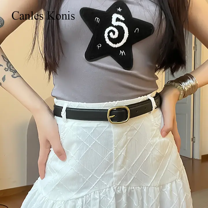 本革製レディースベルト【ヴィンテージ風・デニムパンツに最適】