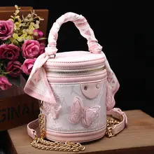 本革製 レディース小さめハンドバッグ【レース＆リボンデザイン・ショルダー掛け・トートスタイル】