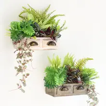 壁掛けプランター 引き出し型 ヴィンテージ おしゃれ 多肉植物 ガーデニング ベランダ 屋外 ウォールデコ