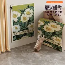 耐久性に優れた猫爪防止用の壁掛けアートパネル【油絵風・摩耗防止】