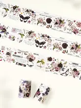 プロヴァンス風 薔薇の花柄マスキングテープ【和紙PET製・インスタ風】