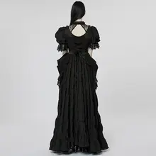 ゴシックロリータ デザイン ロングドレス【ラッフルスリーブ・レース・ドレスアップ対応】