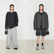 ユニセックス高密度織りニットフリーススウェットシャツ【トレンドデザイン・ゆったりシルエット】