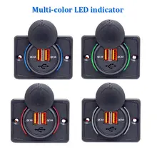 車載用ダブルUSB充電器【24V対応・後部座席用・汎用タイプ】