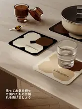 高級感あるレザー製 吸水コースター【テーブル用・厚手・熱絶縁】