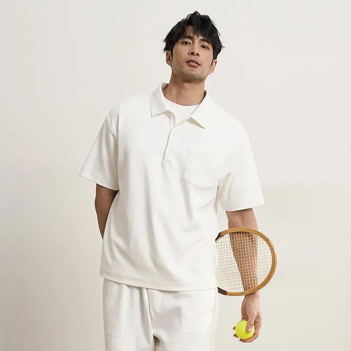 ZINGCHEN ポケット付き メンズポロシャツ【夏用・ショートスリーブ・スポーティスタイル】