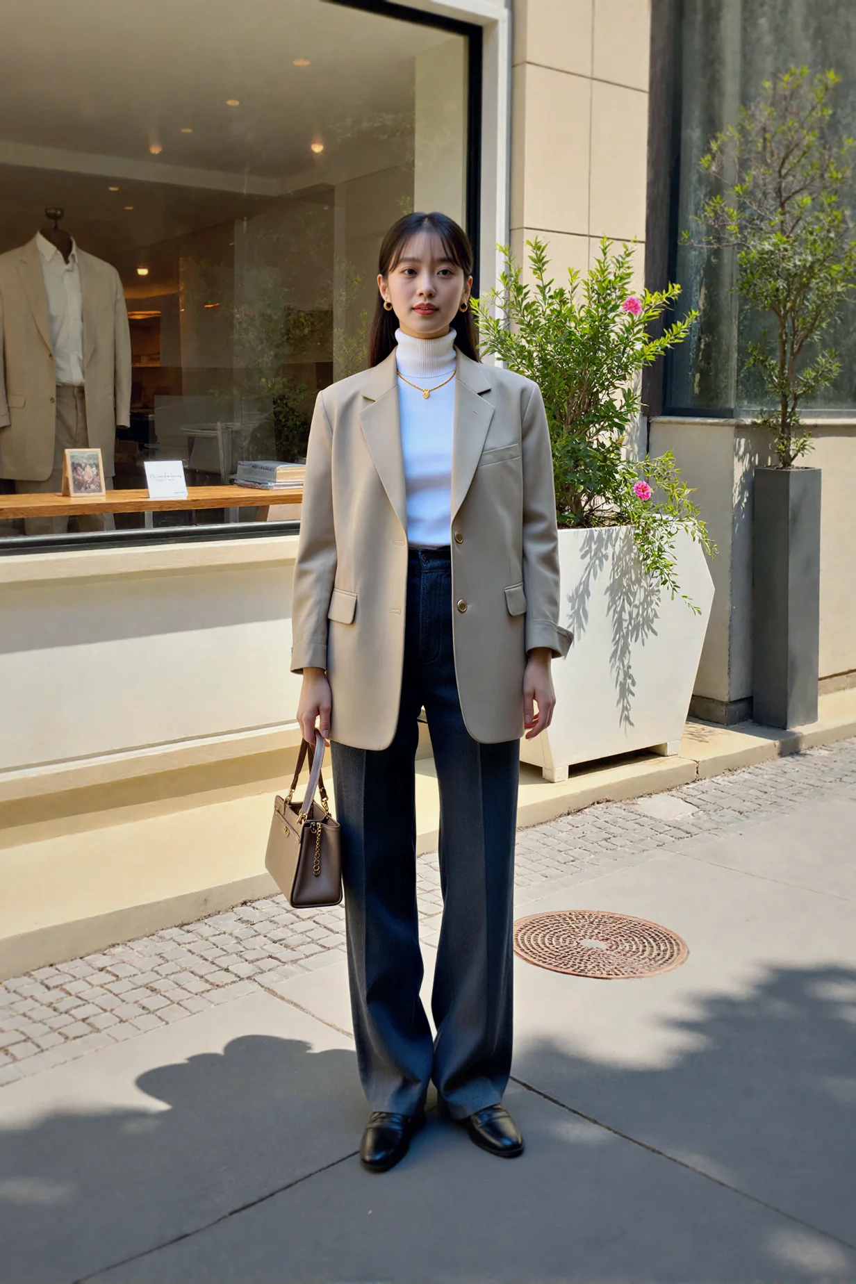 大人可愛い服 50代コーデ 完全ガイド｜大Vネックニットの着こなし術