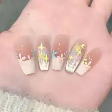 春の花柄キャットアイデザインの手作りネイルチップ【素肌のようなヌードベース・長持ち・高級感】
