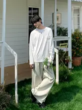 極上の柔らかさ！大きいシルエットのダブルプリーツAラインパンツ【フルレングス・メンズ】