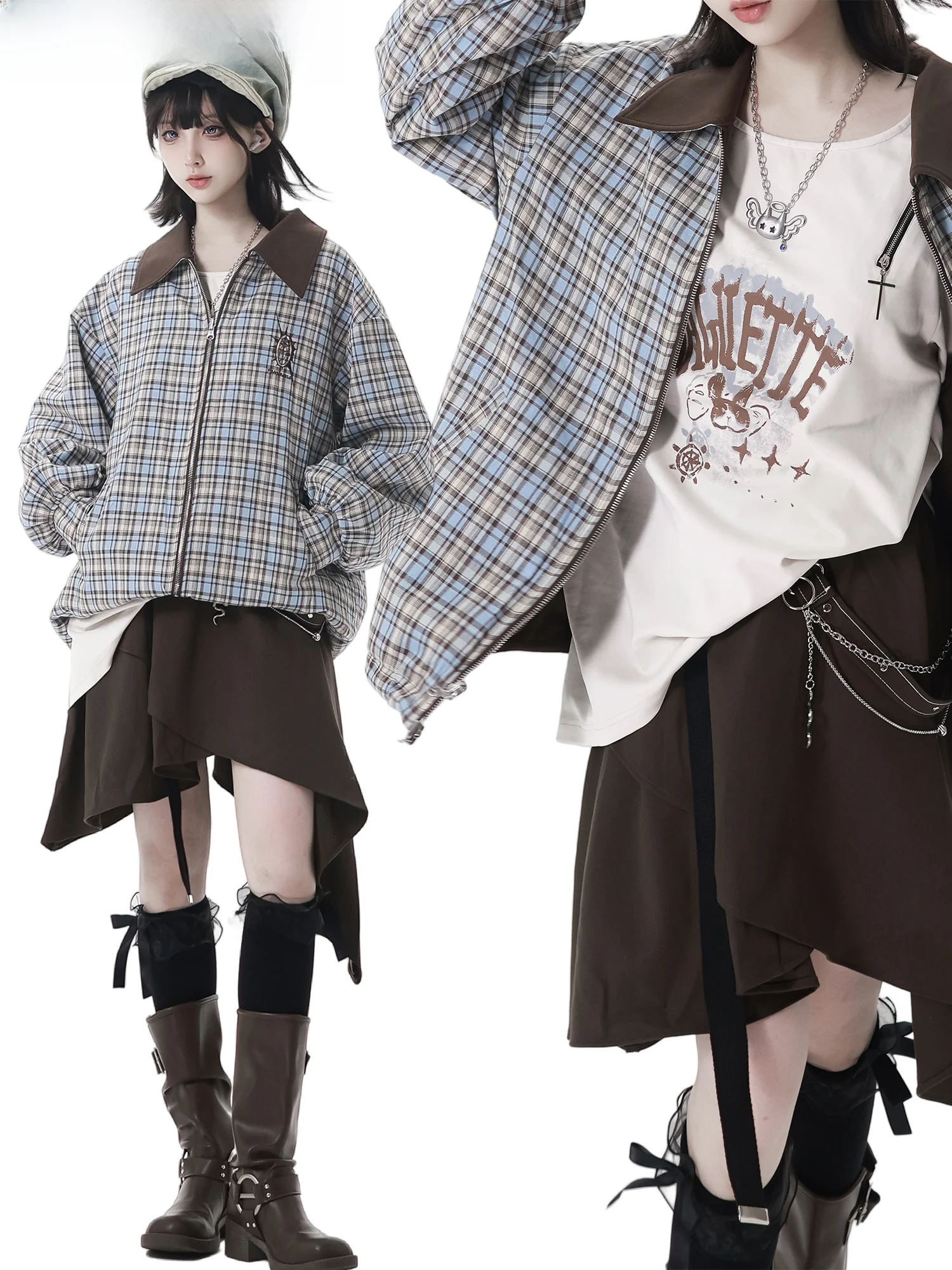 カーキとベージュのリバーシブルジャケットとウールスカートパンツの色合わせはなぜ合わないのか？