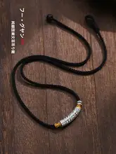 999純銀 六字真言ペンダント【男女兼用・弯曲形ネックレス・贈り物に最適】