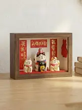 フォトフレーム   招き猫 卓上 置物 インテリア お正月 迎春 リビング 玄関 2026 午年
