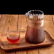 ガラス製ハンドドリップコーヒーポットとコーヒーカップ【防湯・冷淬エコデザイン】（セットアップ対応）
