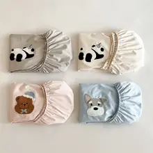立体刺繍入りの加高マットレス保護カバー【純綿・ベッドシーツ・枕カバー付き】（セットアップ対応）