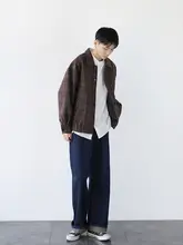 レトロチェックジャケット【ブラウン・タイトフィット・ユニセックス】
