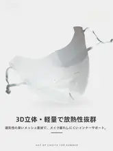 夏用 透湿メッシュ 紫外線防止フェイスマスク【黒・女性用】