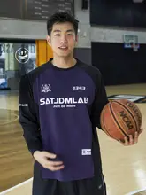 アウトドア用ドライフィット長袖Tシャツ【カラーブロック・防晒・バスケットボールトレーニング対応・ゆったりフィット】