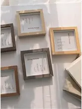 木製スクエアフォトフレーム【北欧スタイル・立体デザイン・ドライフラワー用】