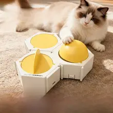 知育ペット用食べ物隠しおもちゃ【犬猫用・投餌器・洗面器付き】