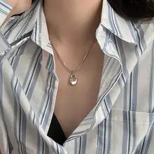水滴型メタルネックレス【極簡風・女性用・センスのあるデザイン】