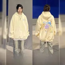 杏色のフード付きパーカー【アメリカンヴィンテージ・薄手】