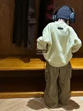 韓国子供服 男の子用長袖Tシャツ【春用・おしゃれデザイン・大きいサイズ対応】（セットアップ対応）