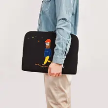 韓国製 可愛らしい刺繍のファイルバッグ【ノートパソコン用・iPad対応】