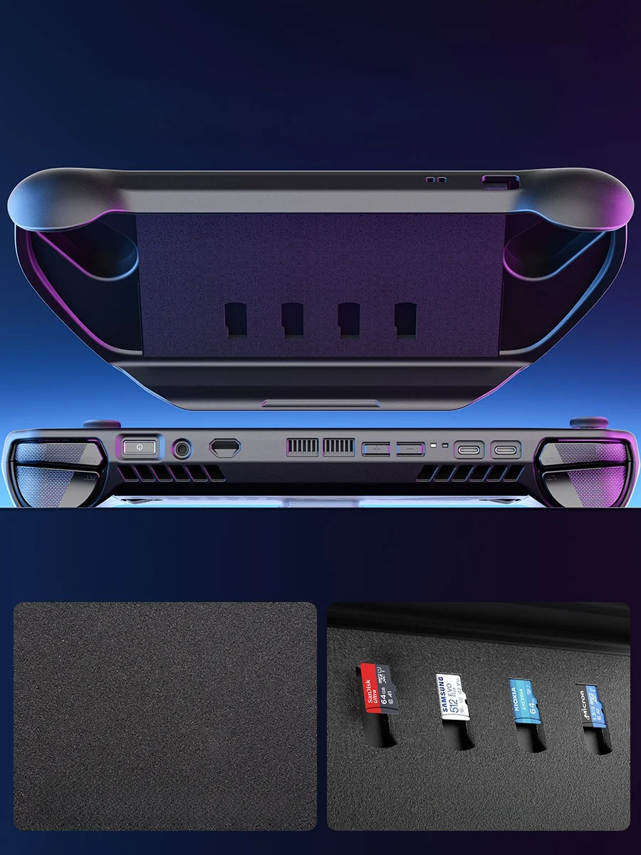 ROG Ally X用保護ケース：モジュール式スタンドとショルダーバッグ収納の高級感実現