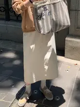 シンプルなストレートスカート【春夏用・ホワイト・ベージュ・ブルー】（セットアップ対応）