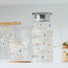西比尔 北欧スタイル ガラス製冷水ポット【高温耐性・家庭用・ティーポットセット】