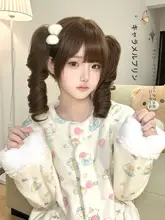 ロリータ風カラメルプリンのウィッグ【ツインテール・ロングカール・ドール用】