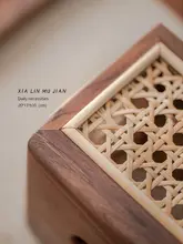 高級感あふれるデザイン！木製ラタン製ティッシュボックス【リビング用】