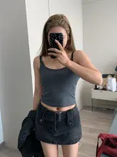 デザイン性の高いデニムショートスカート【女性向け・着回し力抜群】