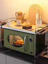 キッチン用電子レンジ・オーブン棚【デスクトップ収納】
