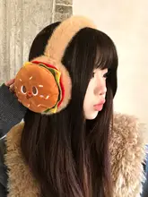 可愛いハンバーガー型フリースイヤーマフ【冬用・防寒・学生向け】