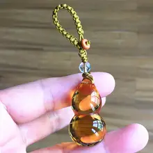 黄水晶製 フラスコ型キーホルダー【風水運気アップ・カップル向け】