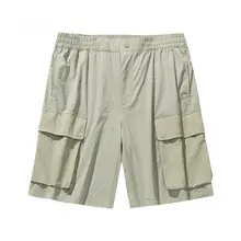 秋用冷感素材のメンズアウトドアショートパンツ【ストレート・ワイドフィット・作業用】