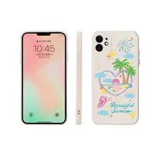 リゾート気分を楽しむ！ヤシの木デザインの液体シリコン製スマートフォンケース【iPhone・Android対応】