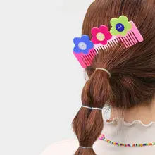 ヘアブラシ キッズ ガールズ 静電気防止 髪に  優しい 花柄 丈夫 かわいい