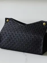 おしゃれなデザインのウィービングレザー製ティッシュボックス【収納用・リビング・ナプキンホルダー】