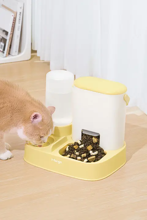 自動給餌器付き 猫用フードボウル【飲水機能・犬用ボウル対応】