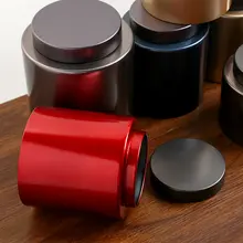 大容量 金属製茶葉缶【密封タイプ・家庭用・ダークカラー】