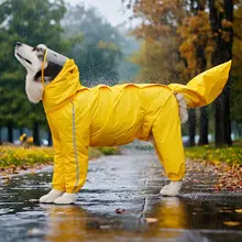 大型犬用 防水雨衣【風防止・フルカバー・アウトドア用】（セットアップ対応）