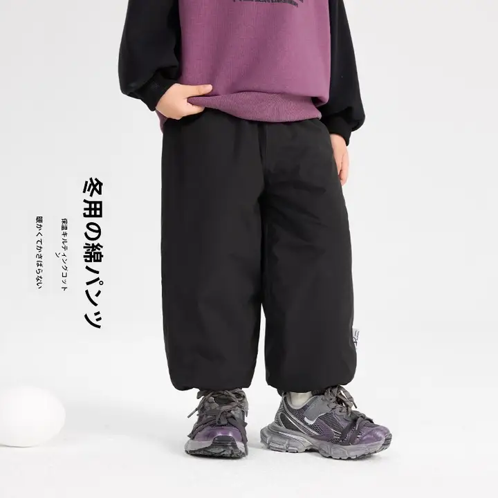裏起毛の子供用スウェットパンツ【束脚デザイン・暖かい】