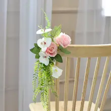 結婚式用チェアバックフラワーブーケ【造花・アウトドアイベント・装飾用】