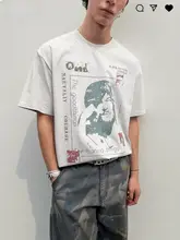ヴィンテージ風 ダメージプリント Tシャツ【ユニセックス・落ち感のあるデザイン・夏用】