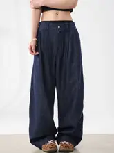 春季用 ゆったりしたデザインのコットンリネン混合 ワイドレッグパンツ【日常通勤用・ドレープ仕様】