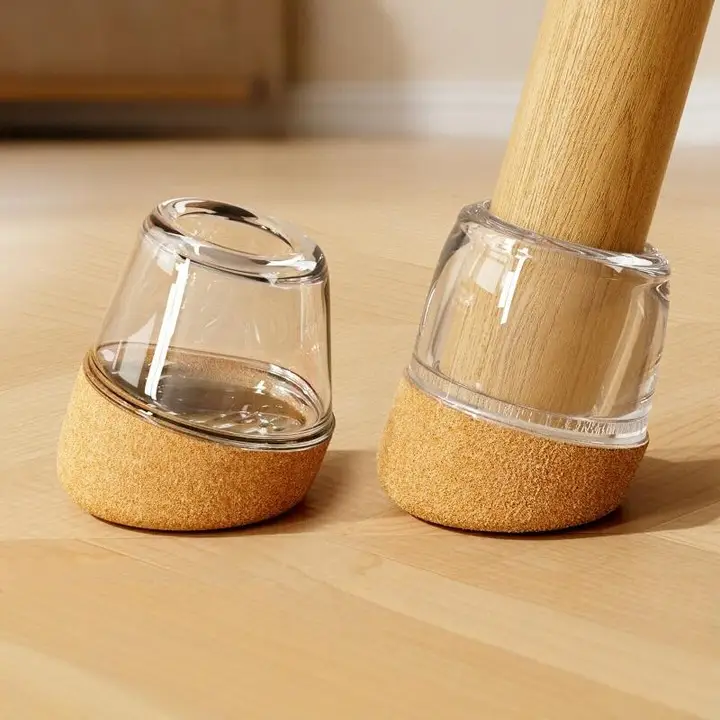 椅子用静音脚パッド【滑り止め・耐摩耗・家具保護用】